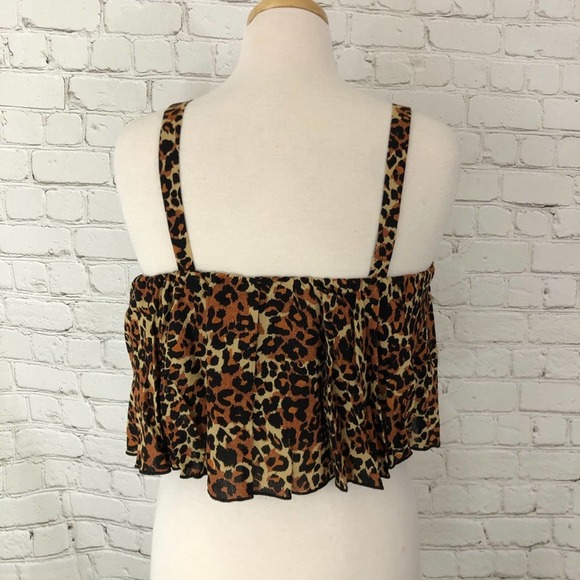 Animal Print Cropped Top Band of Gypsies Medium - Picture 4 of 8